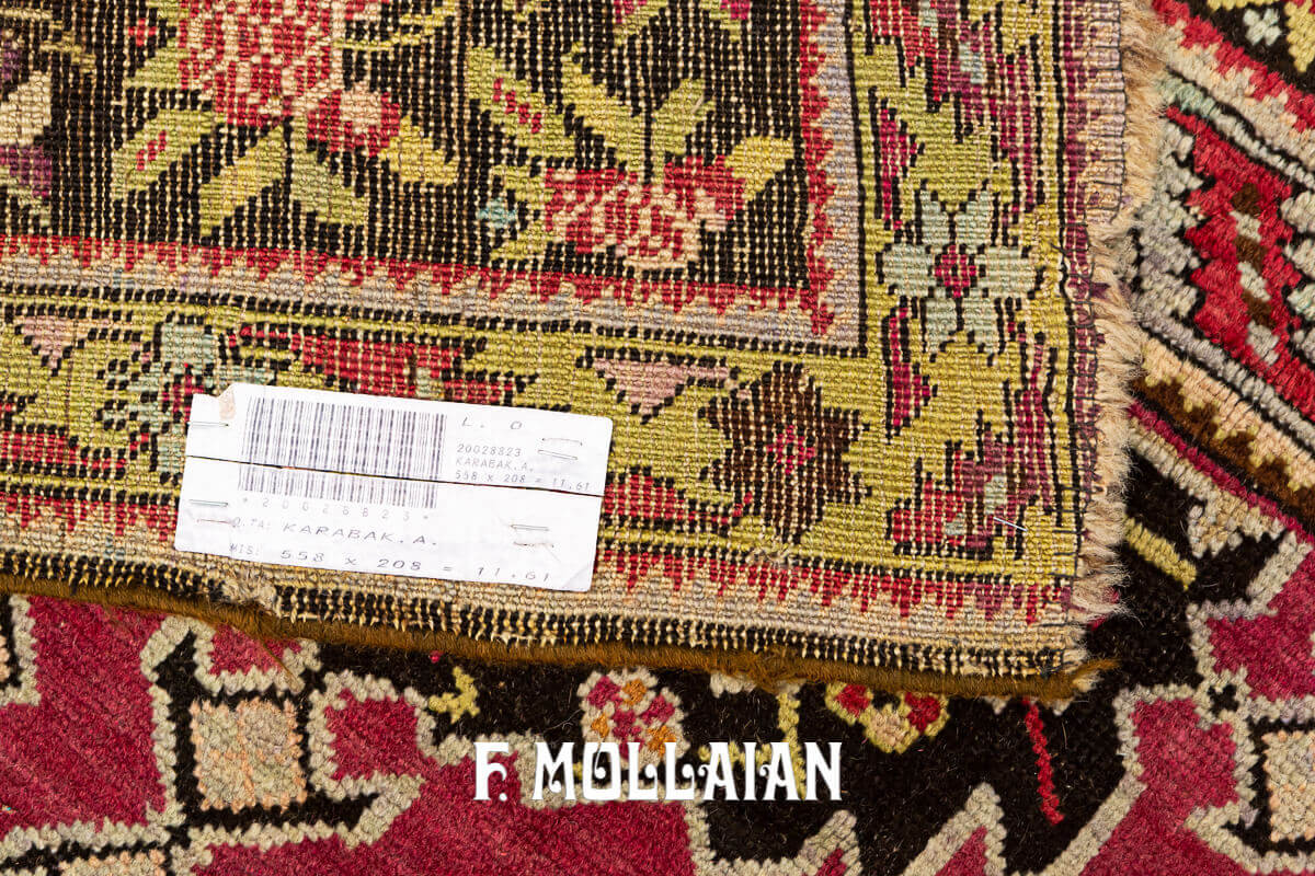 Antique Very Long Karabakh (Qarabağ) Kalle Size All-Over Caucasian Carpet n°:20028823